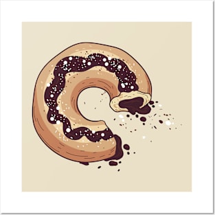 Donut lover chocolate doughnut Posters and Art